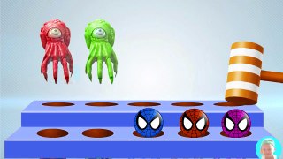 BAD BABY Spiderman & CREEPY HAND Learn colours with Spider Man