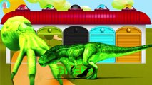Bad Kids & Creepy Hand Attacks Dinosaur T-REX Nursery Rhymes Song & Learn Colors for Children