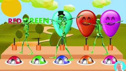 Cartoon dance songs for Kids Learning with soccer ball Balloons Popping Show Kids Videos