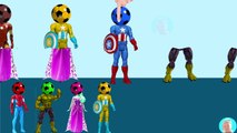 Frozen Elsa Hulk Captain America Iron Man Learn colors with soccer balls spiderman for Children - Yo