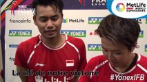 Yonex IFB 2017 : La réaction de Ahmad/Natsir (INA), vainqueurs des Yonex IFB 2017