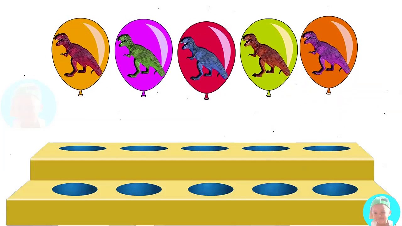 Bad Boss Baby Ice Cream Dinosaur T rex balloons popping Soccer Balls Show Kids Videos