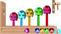 Learn Colors with BAD Baby JOKER Johny Johny YES Papa Soccer Balls Nursery Rhymes Candy Lollipops fo