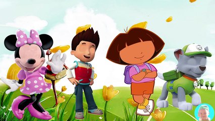 Wrong Eyes Minnie Mouse Disney Dora Rocky Paw Patrol Ryder Finger family rhymes for children songs