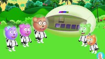 Mega gummy bear visits planet world see monster Finger Family song nursery rhyme for children