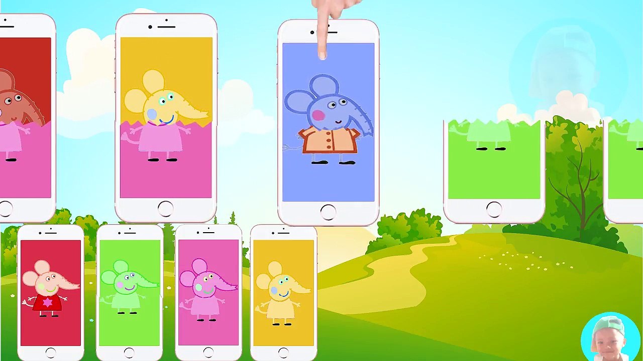 Peppa Mouse Wrong Heads of Mobile Phones, Learn Colors with Peppa Mouse