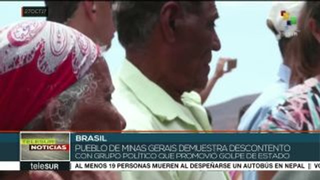 Brasil: habitantes de Minas Gerais expresan su rechazo a Aecio Neves