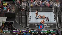 WWE 2K17 Brock VS,Big Show,Mark,Braun,André,Undertaker 6-Man Elimination Chamber Match