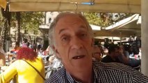 Declaraciones de un hombre independentista en la manifestación de Barcelona