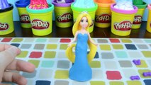 Elsa Anna Rapunzel Merida Cinderella Ariel Snow White Aurora Tiana Belle Disney Princess Play Doh 2