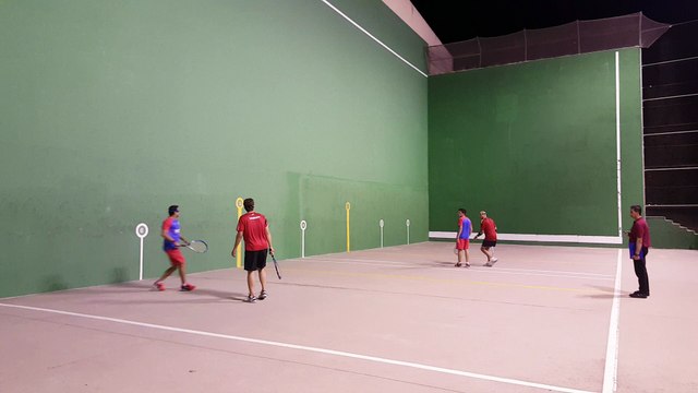 Frontenis honor Rivas vs Pozuelo 2ª partida set 2 ultimo tanto emocionante