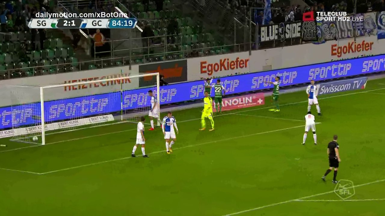 Roman Buess Goal HD - St. Gallen 2 - 1 Grasshoppers - 29.10.2017 (Full Replay)