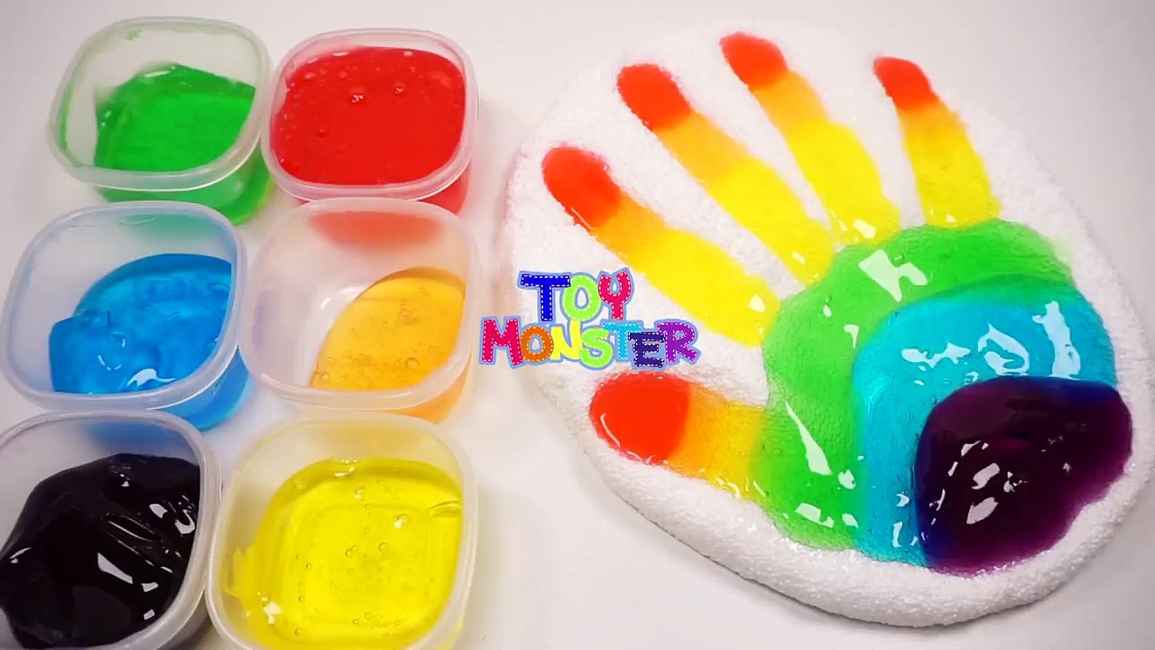 How To Make Colors Hand Finger Jelly Slime DIY...
