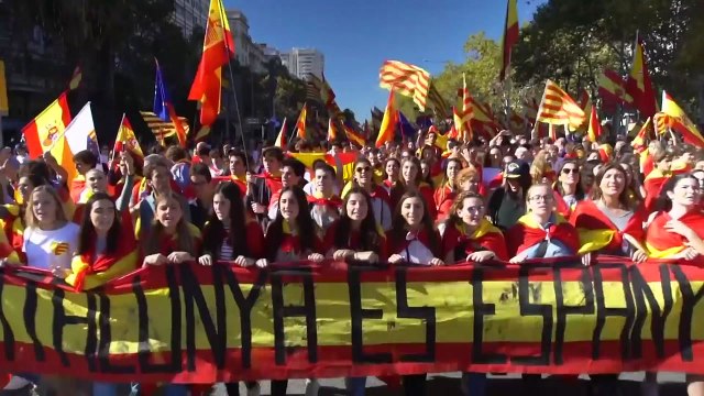 바르셀로나에서 카탈루냐 독립 반대 시위 열려 / YTN