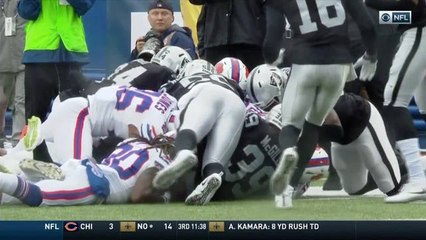 Matt Milano RIPS the ball away from Jalen Richard, Bills recover