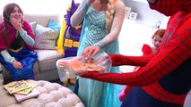FUNNY kids Toy Stretch Armstrong vs Frozen Elsa and Spiderman vs Lego Batman marvel comics parody