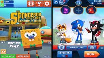 SpongeBob: Sponge on the Run VS Sonic Dash 2 EPIC BATTLE!