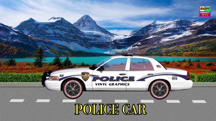 Learning Videos Cars for Kids Transportation sounds Ambulance Tank Helicopter, Dump Truck