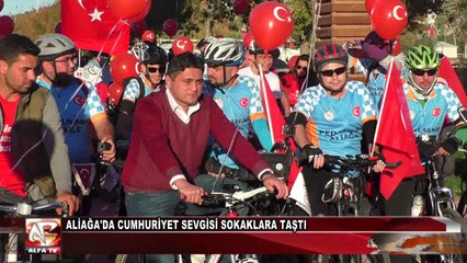 Aliağa'da Cumhuriyet Sevgisi Sokaklara Taştı