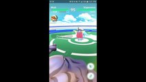 Pokémon GO Gym Battles 3 Gyms DITTO Muk Grimer Flareon & powering up my top pokémon