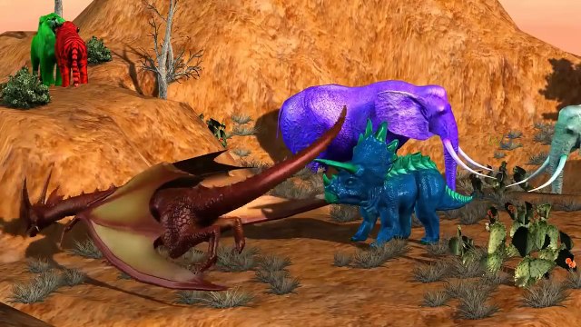 Dinosaur Lion Cartoons For Children | Dinosaurs Fighting For Kids | King Kong Vs Dinosaur 3D Movie