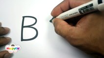 วาดการ์ตูน ABC | เพลง ABC | หัดอ่าน A-Z | Learn Alphabet With Cartoon Drawing