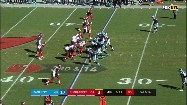 Carolina Panthers linebacker Luke Kuechly picks off Jameis Winston on third and long