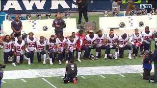 Houston Texans players kneeling for the Anthem!