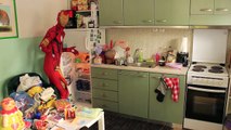 FROZEN ELSA vs CRYING BABY SPIDERMAN! w/ Ironman, Pink Spidergirl, Babies ★ SUPERHERO FUN IRL :)