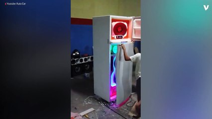 Turn Your Broken Fridge Into A Souped-Up Sound System