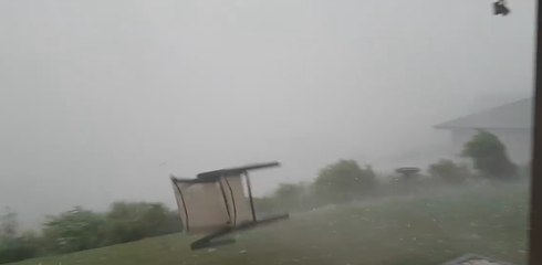 Strong Winds Throw Lawn Chair Across Dayboro Property