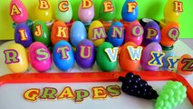 Learn Alphabets ABC Egg Toy Surprises/Learn How to Spell With Magnetic Letters /Animal Toy Surprises