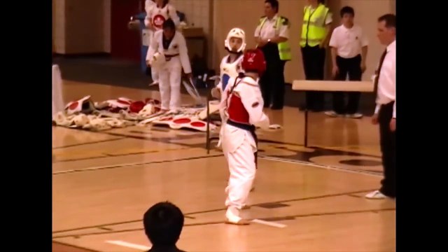 Incredible Taekwondo knock out with one spinning roundhouse kick!!