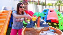 KIDS PLAYING With Step 2 Water Table & EXTREME ROLLER COASTER Challenge Pretend Play DisneyCarToys