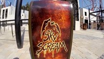 Sky Scream Roller Coaster POV Premier Launched Ride Holiday Park Germany