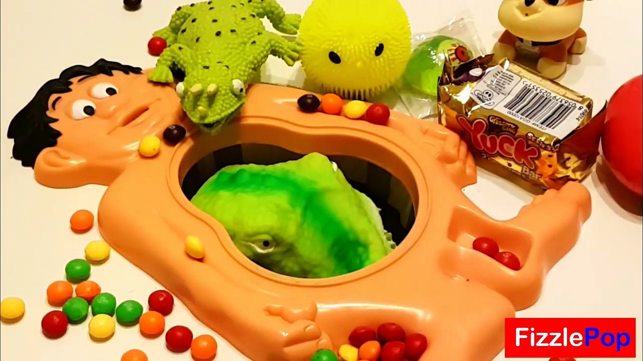 Mr Doh Cutting Open GIANT Exploding Belly Surprise Paw Patrol Egg Squishy Lizard Toys