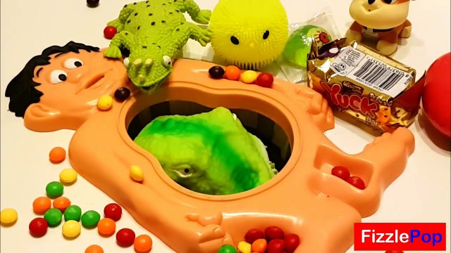 Mr Doh Cutting Open GIANT Exploding Belly Surprise Paw Patrol Egg Squishy Lizard Toys