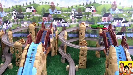 THOMAS AND FRIENDS|The Great Race #107 |TrackMaster Action Canyon| Kids Playing Toy Trains