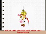 Frosch Xmas Design Fancy Deko Anhänger Glas Poly 13x7x9cm bunt Weihnachten Baumschmuck
