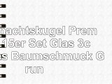 Weihnachtskugel Premium 15er Set Glas 3cm Xmas Baumschmuck Grün