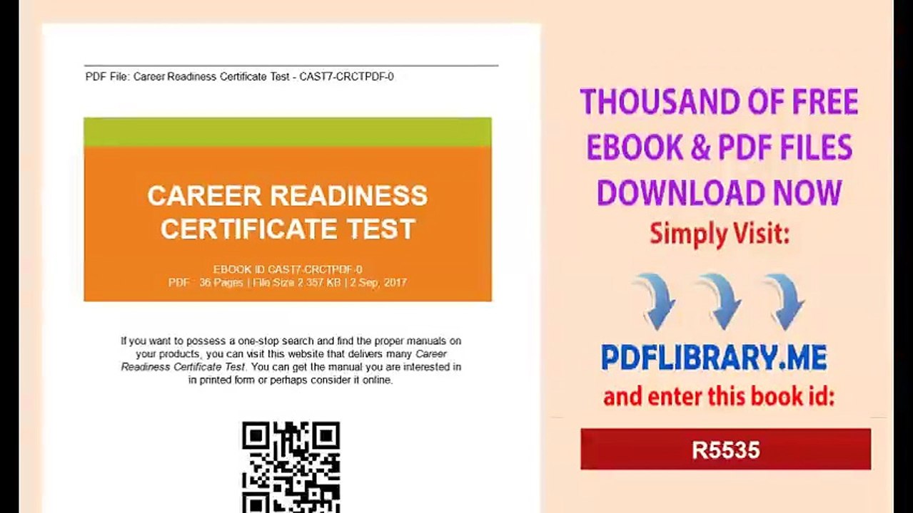 Career Readiness Certificate Test