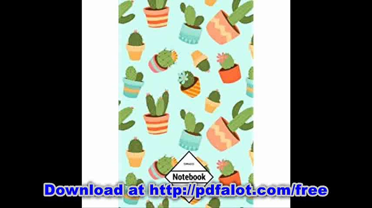 GM&Co Notebook Journal Dot-Grid, Lined, Graph, 120 pages 5.5'x8.5' Cactus Cacti Succulent Lover