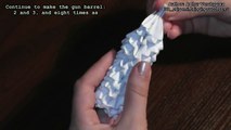 3D origami gun Colt tutorial (instruction)