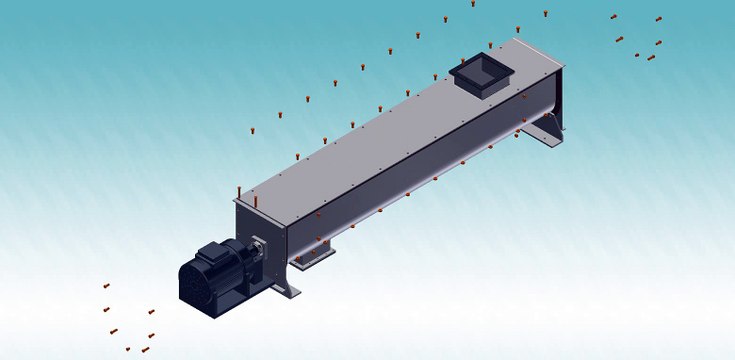 Mechanical 3D modeling- Screw Conveyor Dismantle