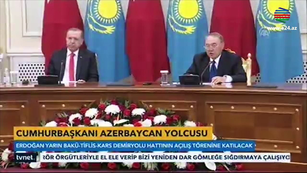 Ərdoğan Bakı-Tbilisi-Qars dəmir yolu xəttinin açılışı üçün Azərbaycana gəlib