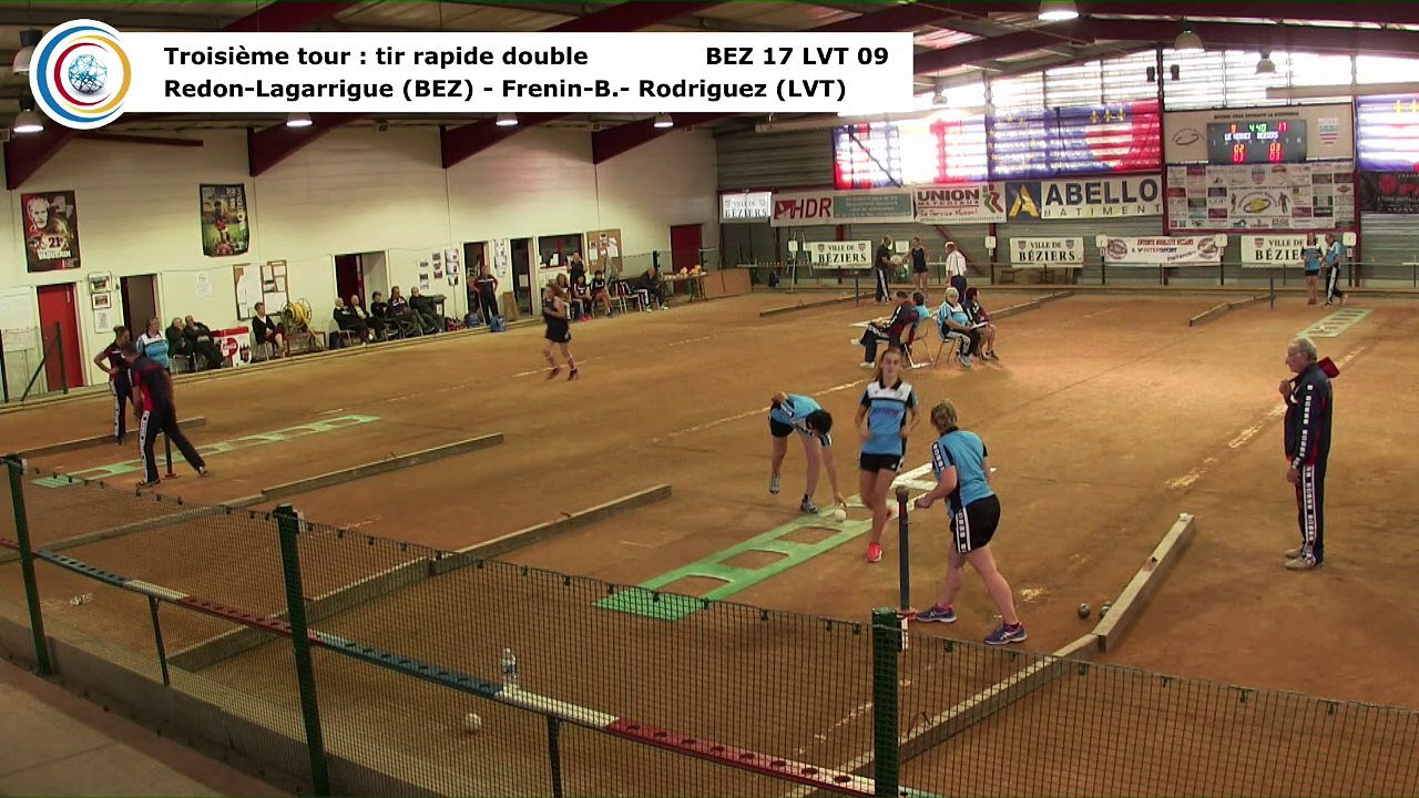 Troisième tour, tir rapide double, Club Elite Féminin, J3, Béziers contre Le Vernet, octobre 2017