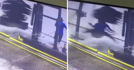 Employee At Carwash Gets Tangled In Working Machinery