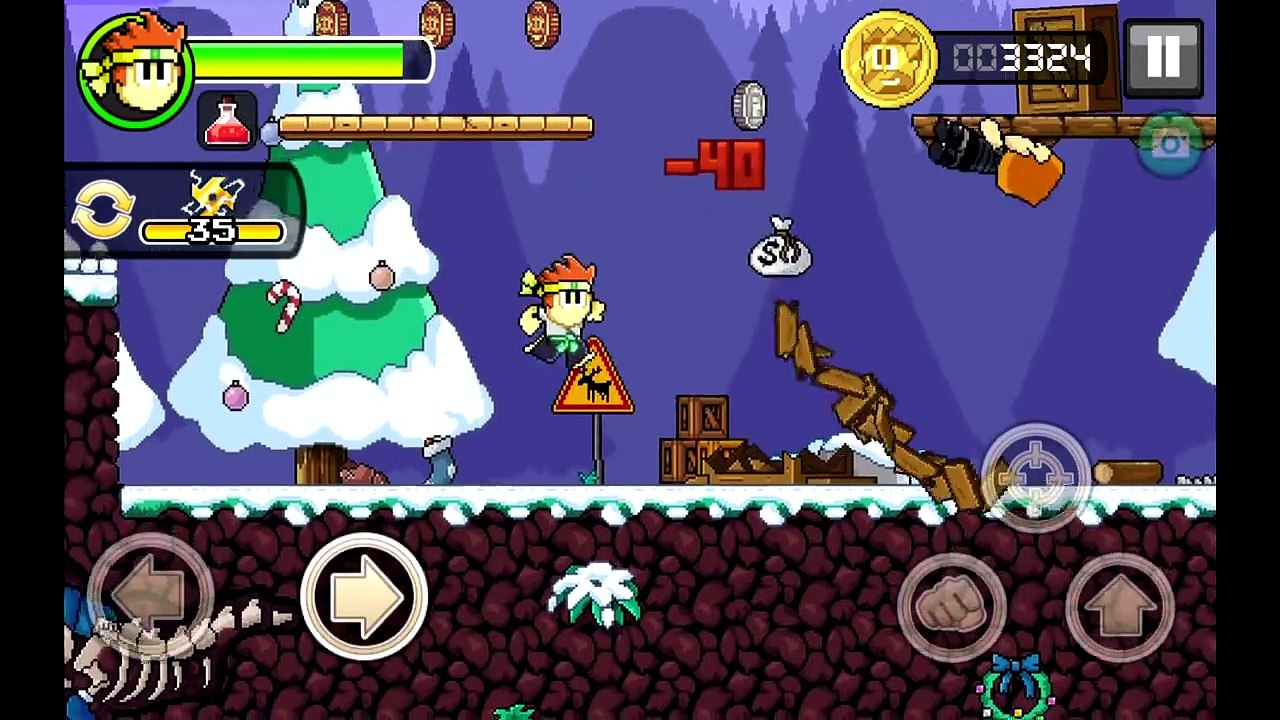 Dan The Man - NEW ADVENTURE! - Frosty Plains 1-1 to 1-2 [60Fps] (Android)