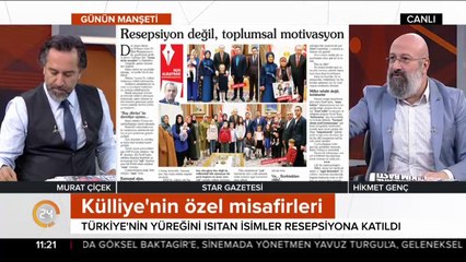"Resepsiyon değil, toplumsal motivasyon"