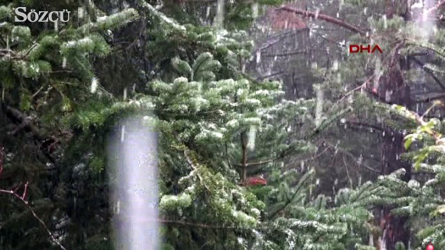 Kartalkaya'ya mevsimin ilk karı yağdı